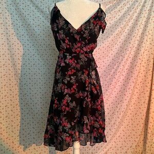 Betsey Johnson Black Butterfly Print Dress